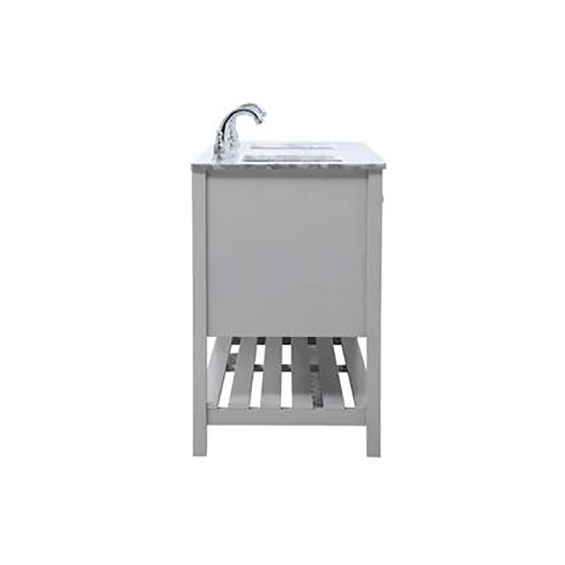 Solid Wood bathroom vanity cabinet natural marble Bathroom Vanity 60 Inch With 2 Drawers and 4 Doors